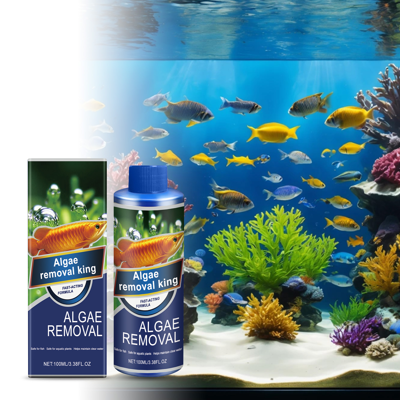 Aquarium Water Purifier Clean Stains Remove Algae Protect Fish Daily Maintain Fish Tank Moss Water Purification
