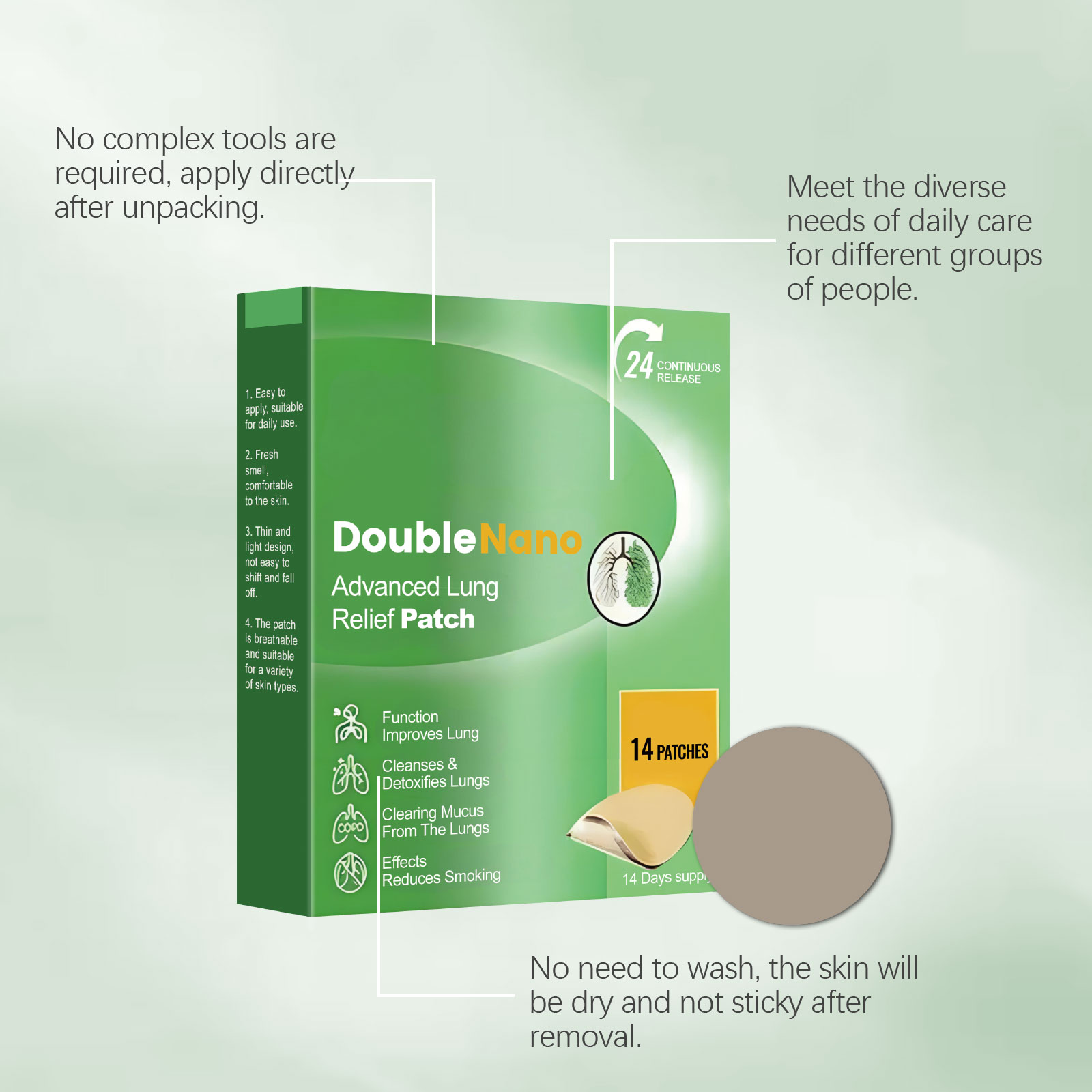 Herbal Care Patch Mild Herbal Formula Nourishing Comfort Daily Body Convenient External Care Patch