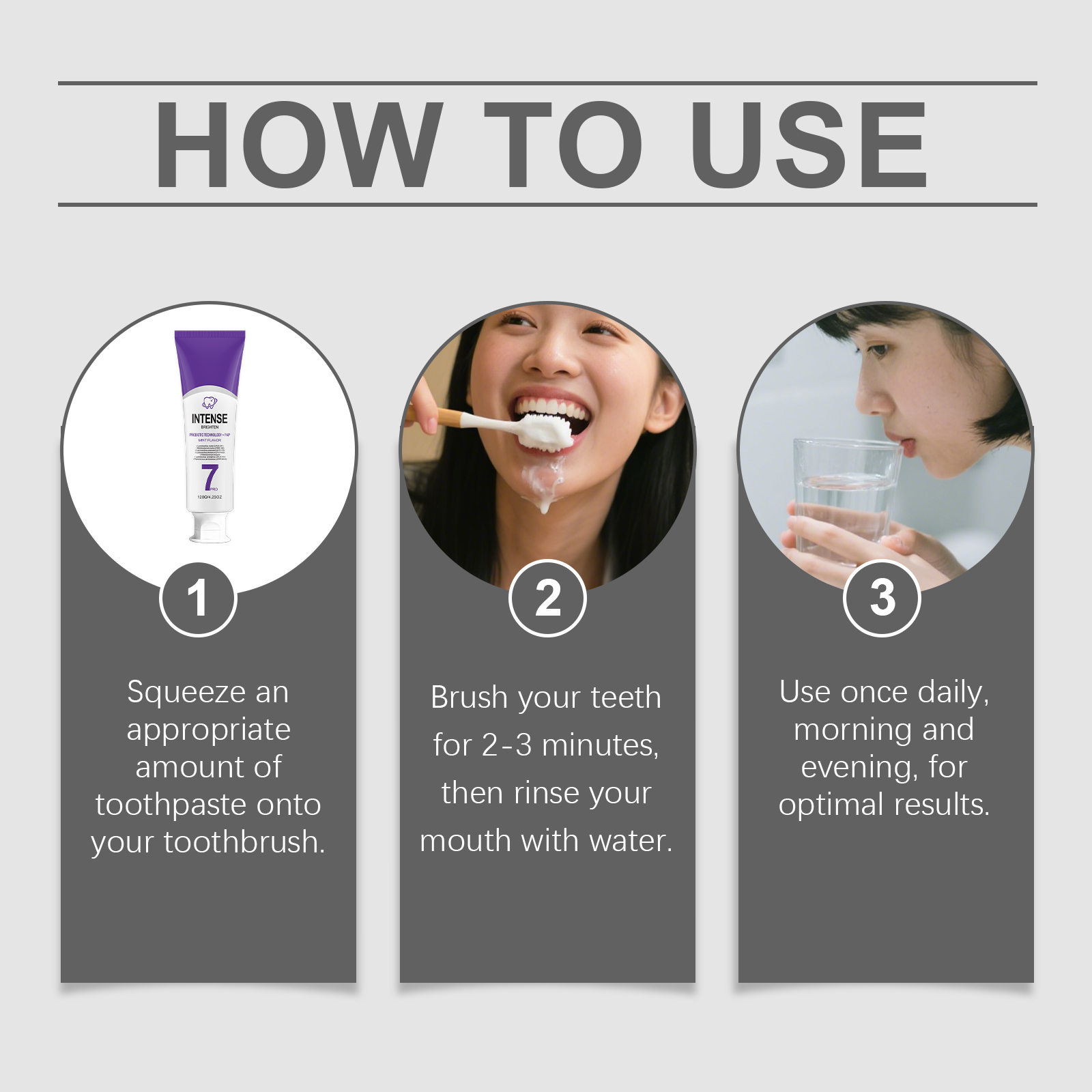 Purify Brighten Stainremove Toothpaste Contain Probiotics Mint Fresh Gentle Fine Foam