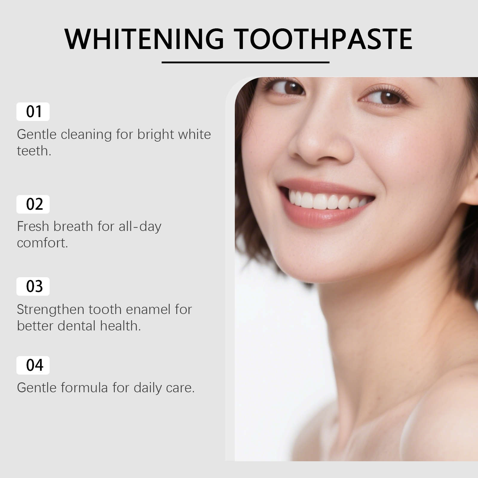 Purify Brighten Stainremove Toothpaste Contain Probiotics Mint Fresh Gentle Fine Foam