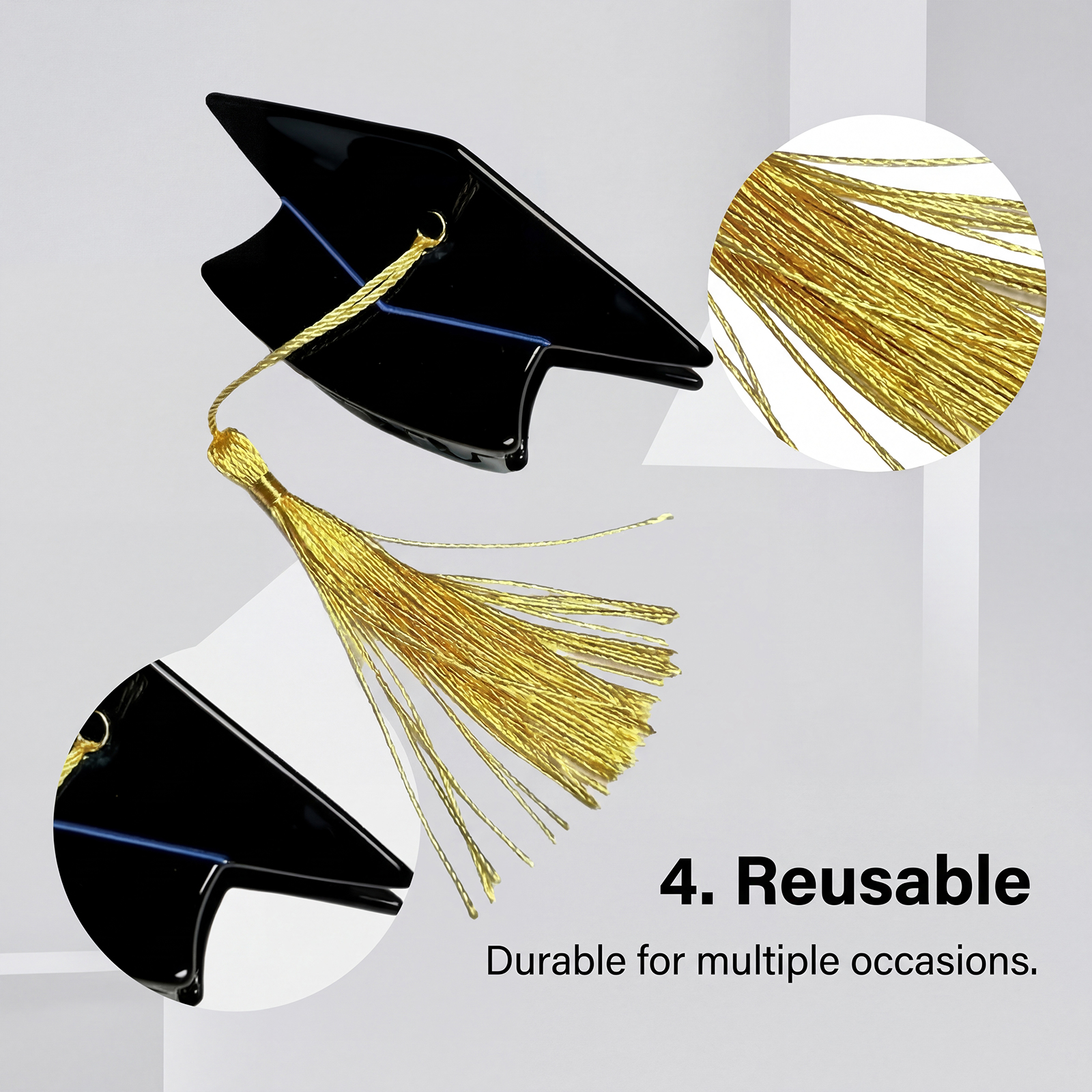 Graduation Cap Hair Claw Ladies Hair Clip Creative Headwear Strong Grip Jaw Clip Secure Styling Graduation Photo Accessory