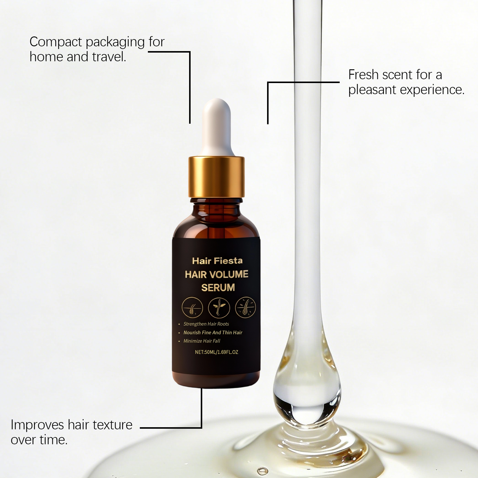 Plant Hair Care Essence Oil Daily Refreshing Moisturizing Loosening Hydrating Plumping Softening Smoothing Silky Hair