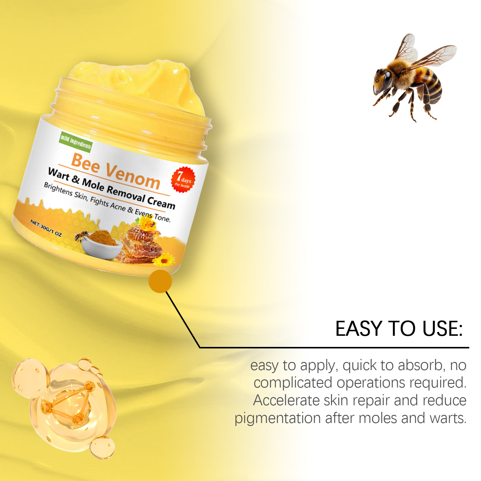 Bee Venum Skin Care Cream Mild Cleansing Conditioning Smooth Body Skin Care Lotion