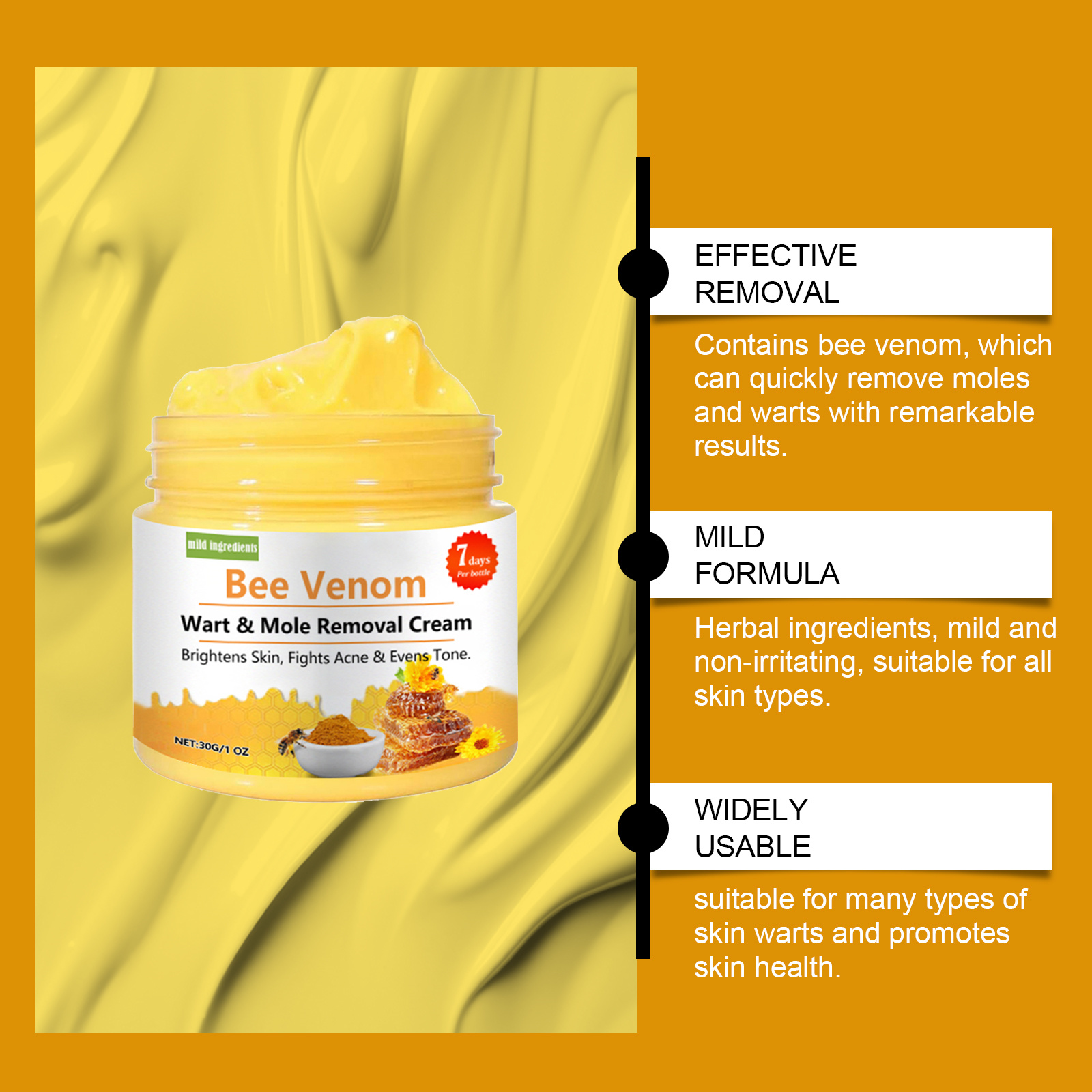 Bee Venum Skin Care Cream Mild Cleansing Conditioning Smooth Body Skin Care Lotion