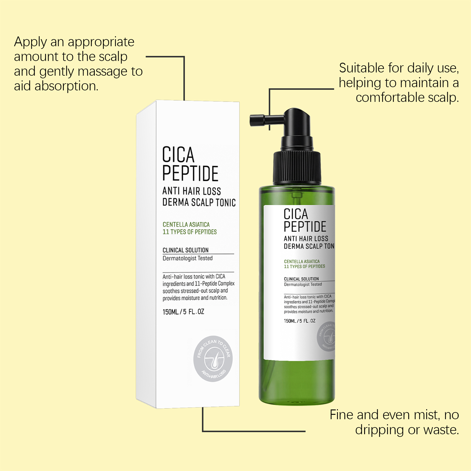 Scalp Care Liquid Mild Formula Daily Protect Scalp Fresh Texture Comfortable Nourish Hair Care Lotion