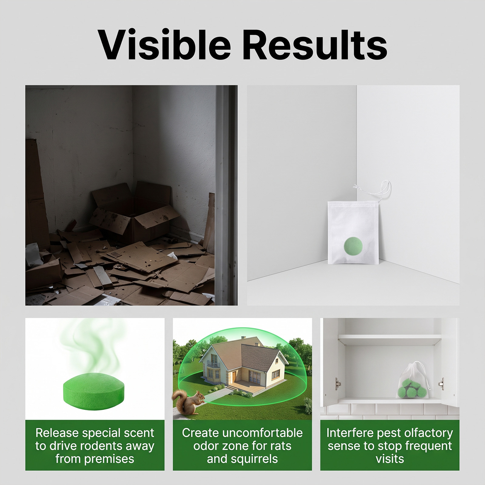 Rat Repellent Pellet Daily Household Odor Deterrent Anti Gnaw Portable Indoor Outdoor Warehouse Multi Scene