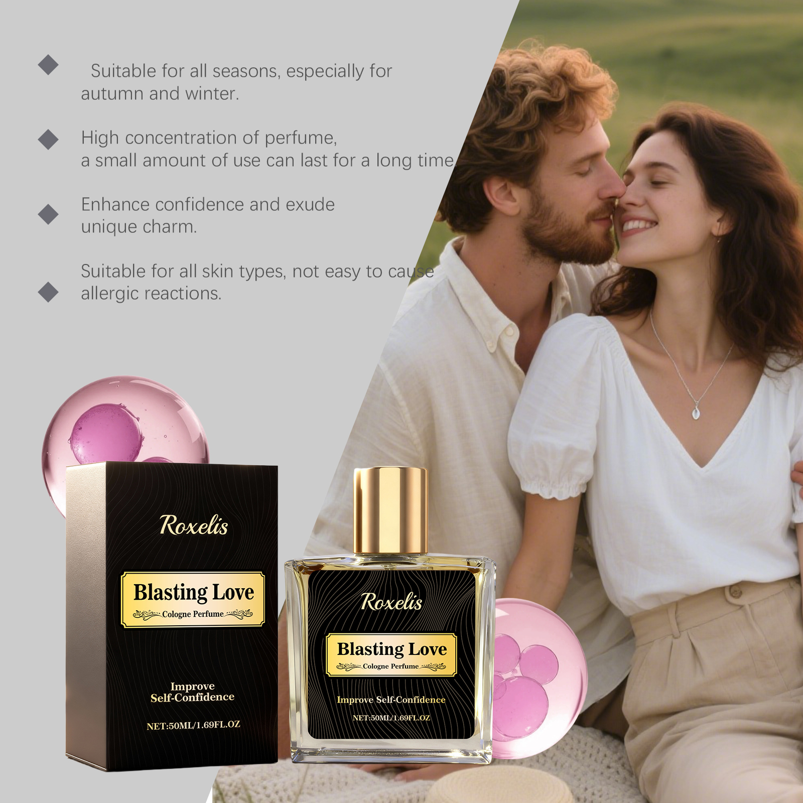 Charming Cologne Perfume Fresh Natural Longlasting Unique Scent Daily Commute Date Romantic Glamorous Fragrance