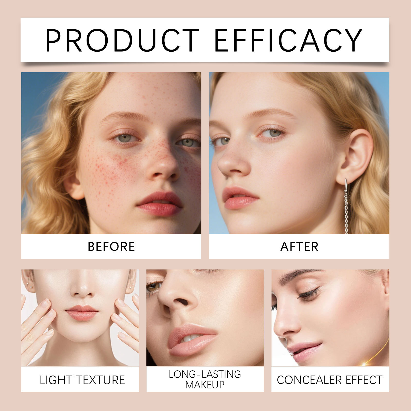 Moisturizing Color Changing Foundation Hydrating Natural Longwear Matte Sheer Concealer For Facial Makeup