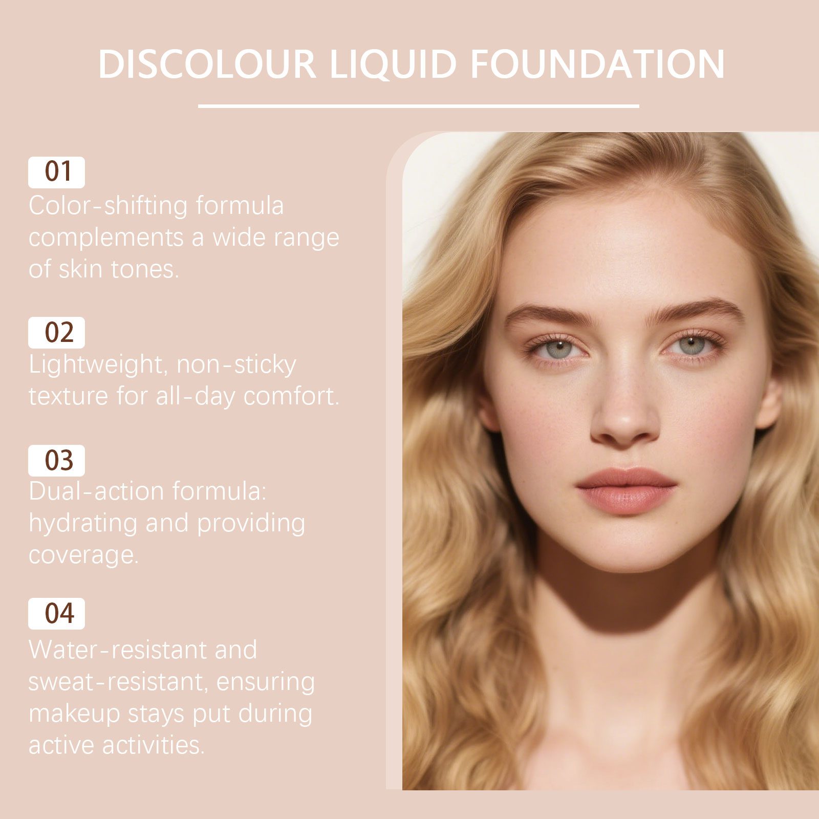 Moisturizing Color Changing Foundation Hydrating Natural Longwear Matte Sheer Concealer For Facial Makeup