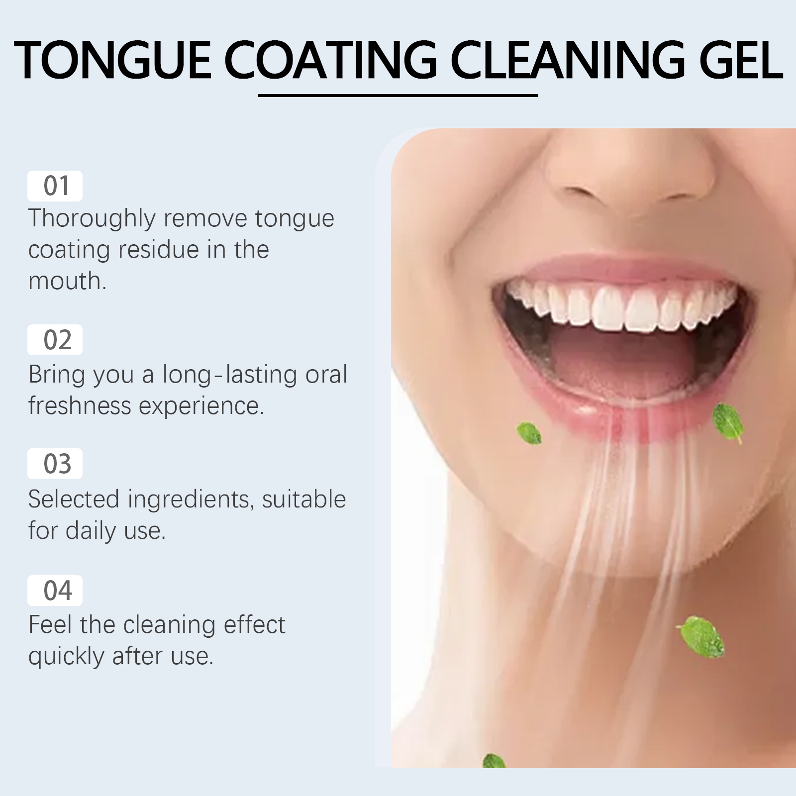 Tongue Cleaning Gel For Cleansing Refreshing Breath Removing Oral Odor Daily Oral Care