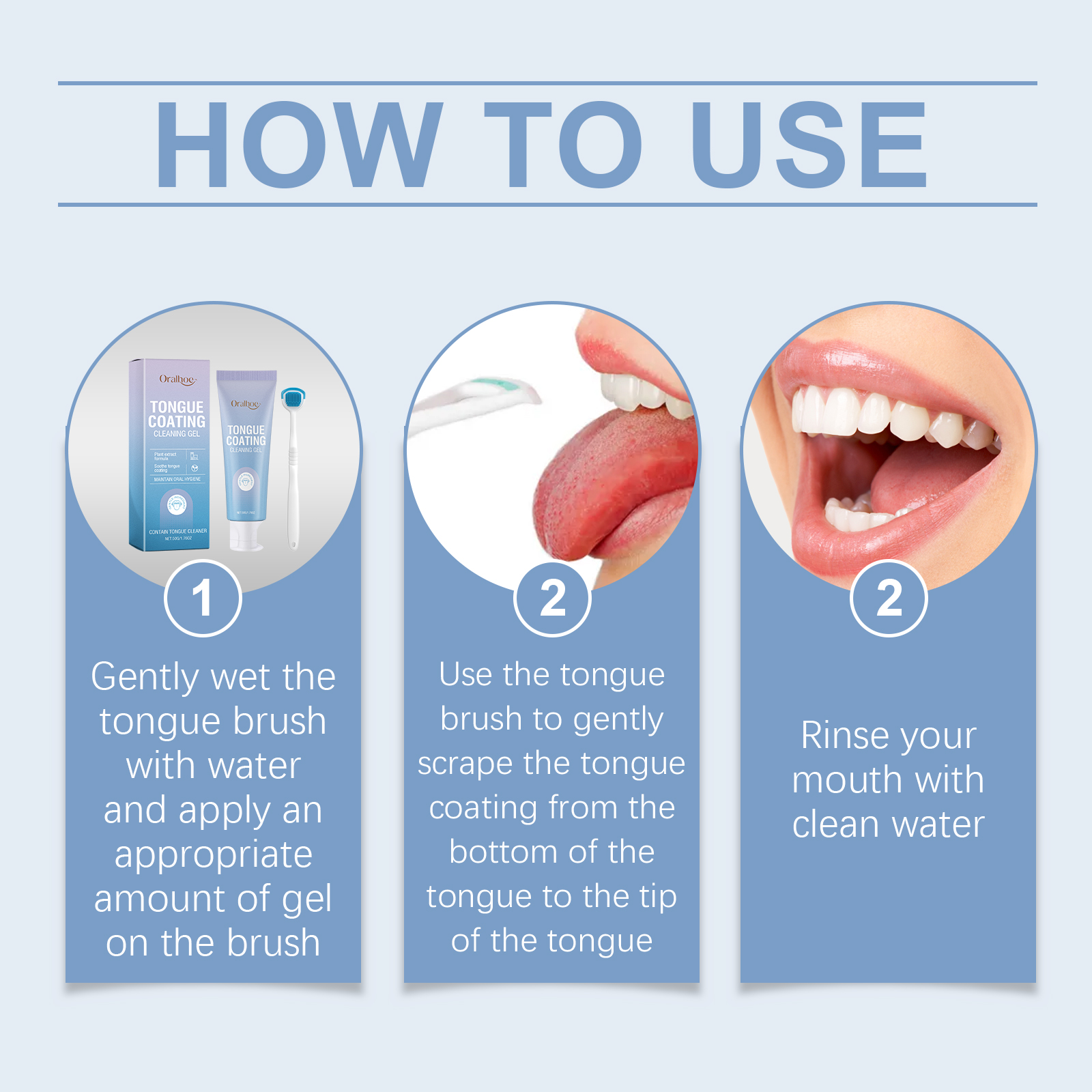 Tongue Cleaning Gel For Cleansing Refreshing Breath Removing Oral Odor Daily Oral Care