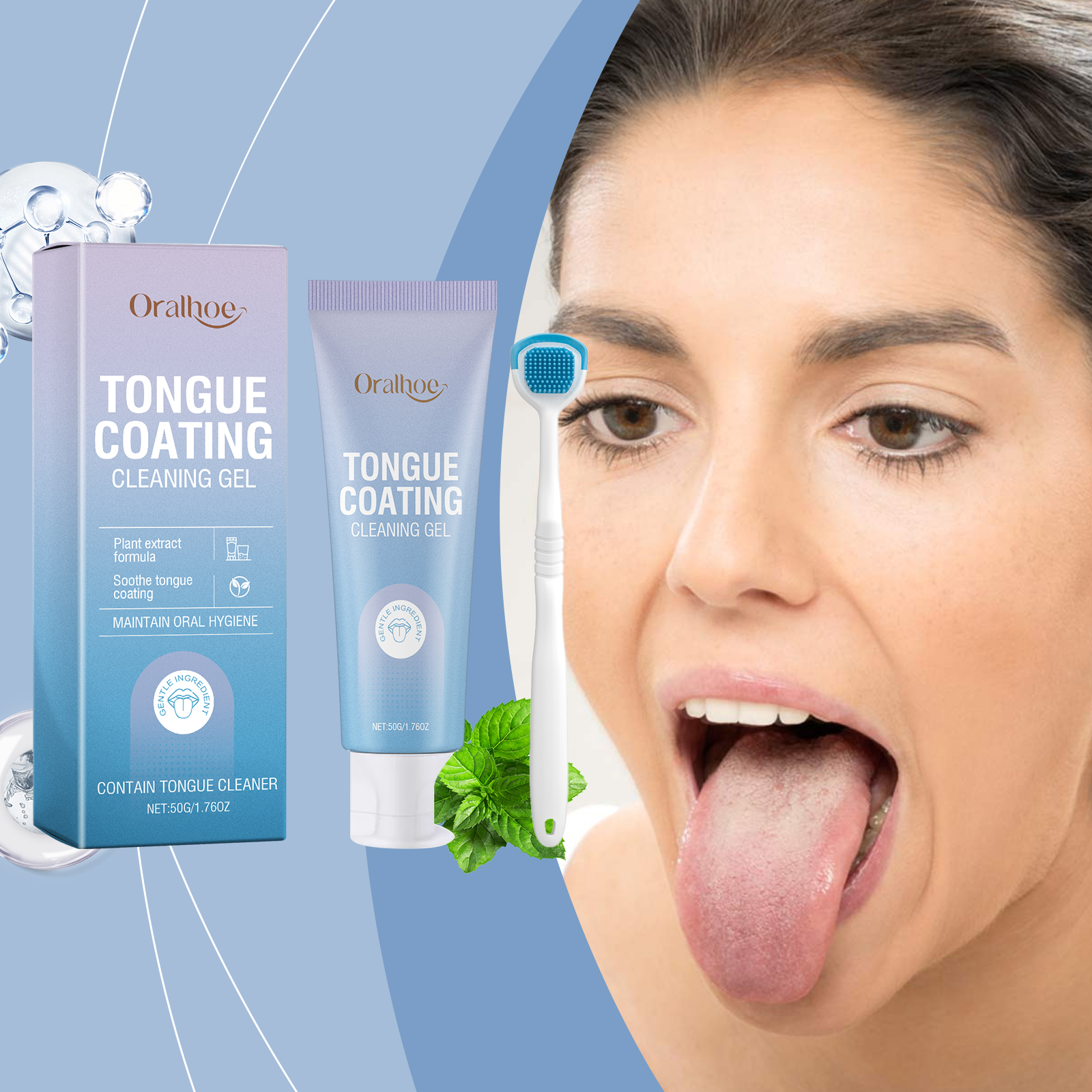Tongue Cleaning Gel For Cleansing Refreshing Breath Removing Oral Odor Daily Oral Care