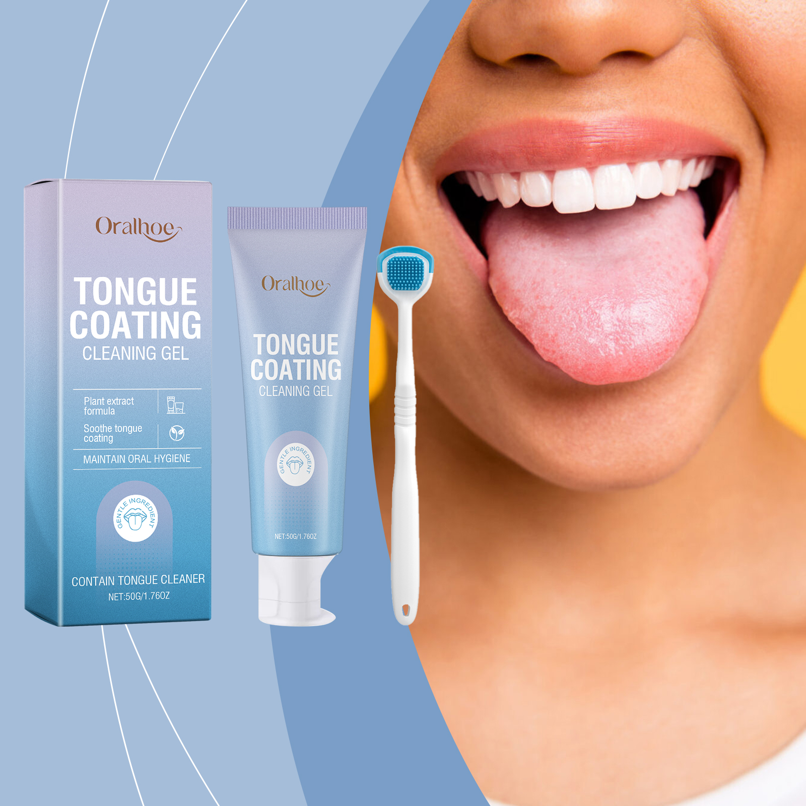 Tongue Cleaning Gel For Cleansing Refreshing Breath Removing Oral Odor Daily Oral Care