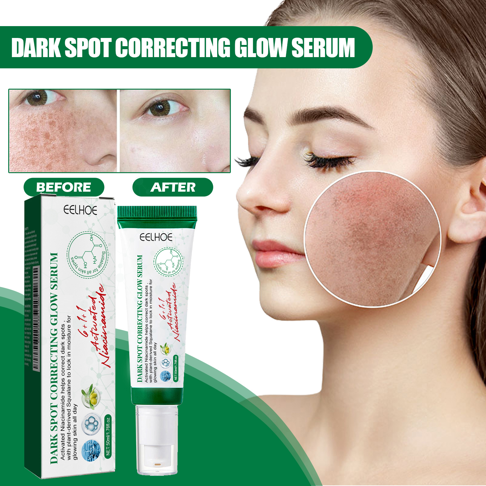 2PCS Dark Spot Correcting -Glow Serum -50ml