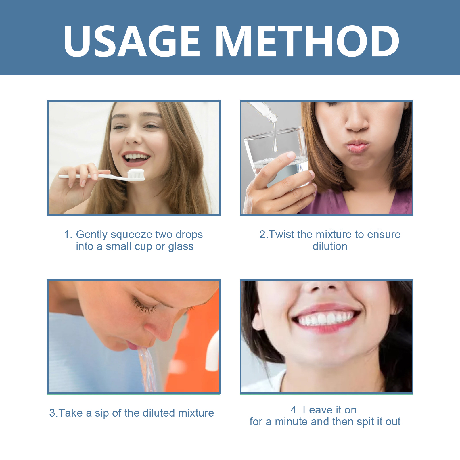 Gum Repair Drops Oral Care Clean Teeth Stains Yellowing Whitening Fresh Breath 30ml