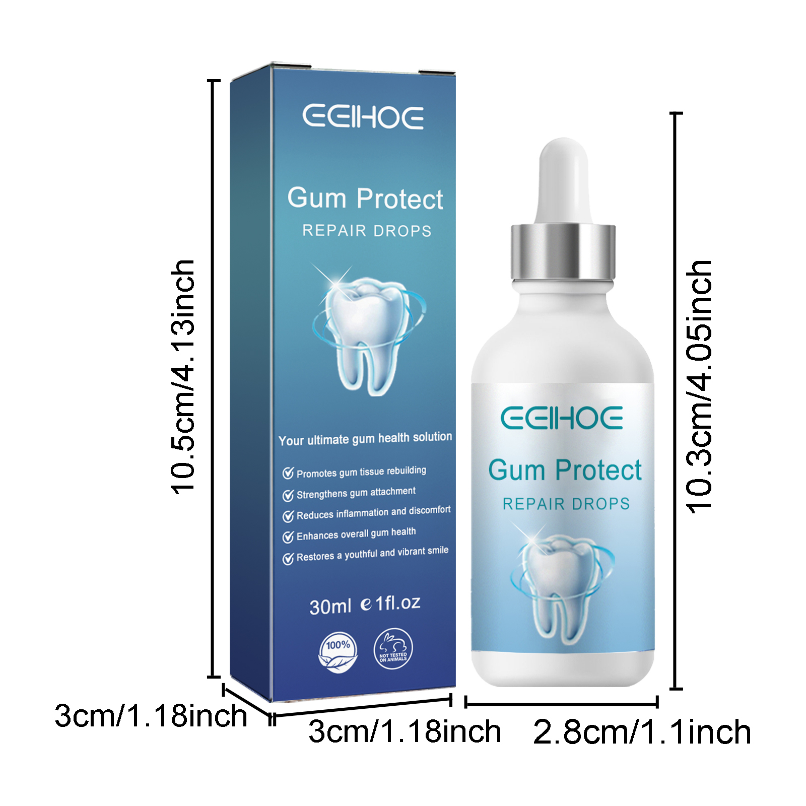 Gum Repair Drops Oral Care Clean Teeth Stains Yellowing Whitening Fresh Breath 30ml