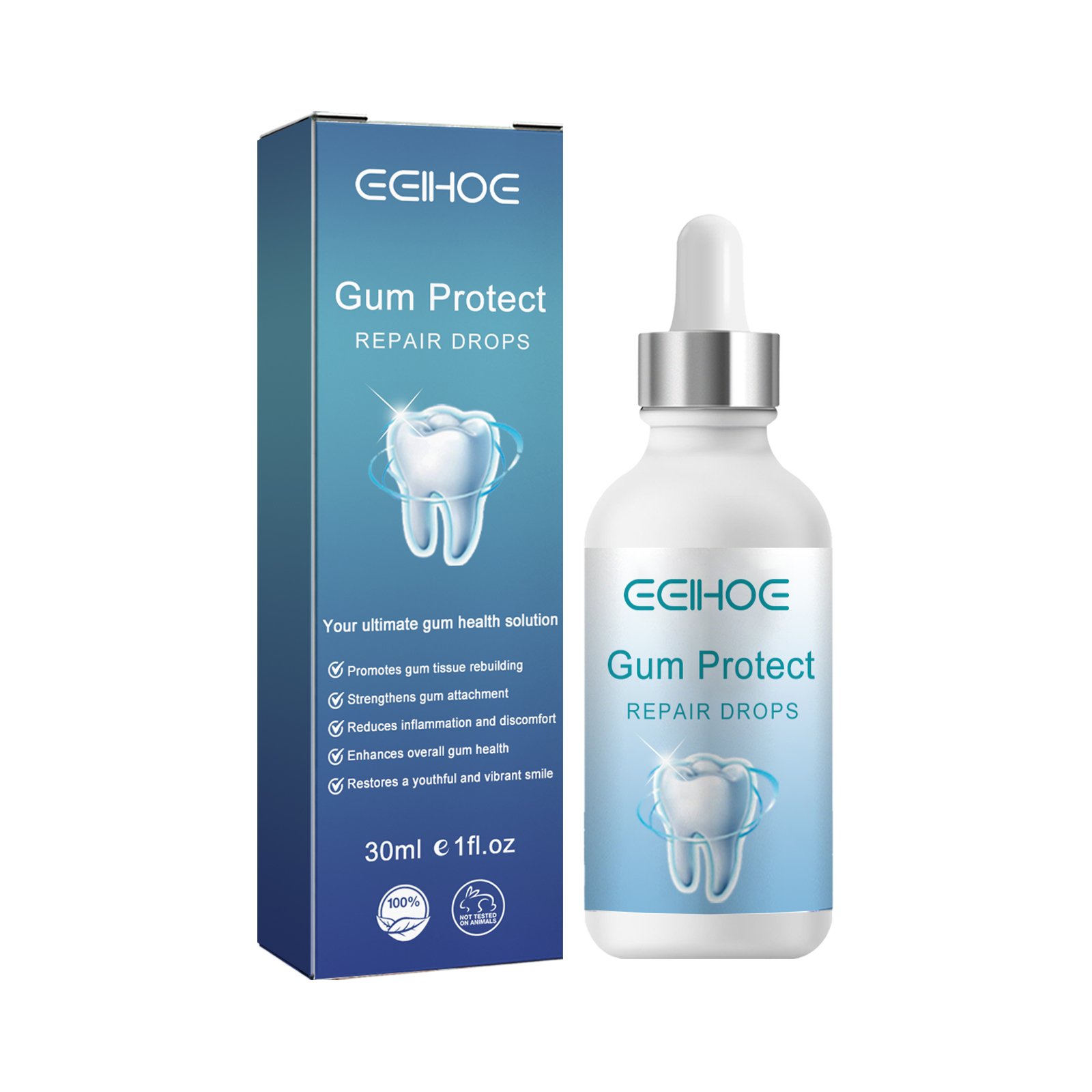 Gum Repair Drops Oral Care Clean Teeth Stains Yellowing Whitening Fresh Breath 30ml