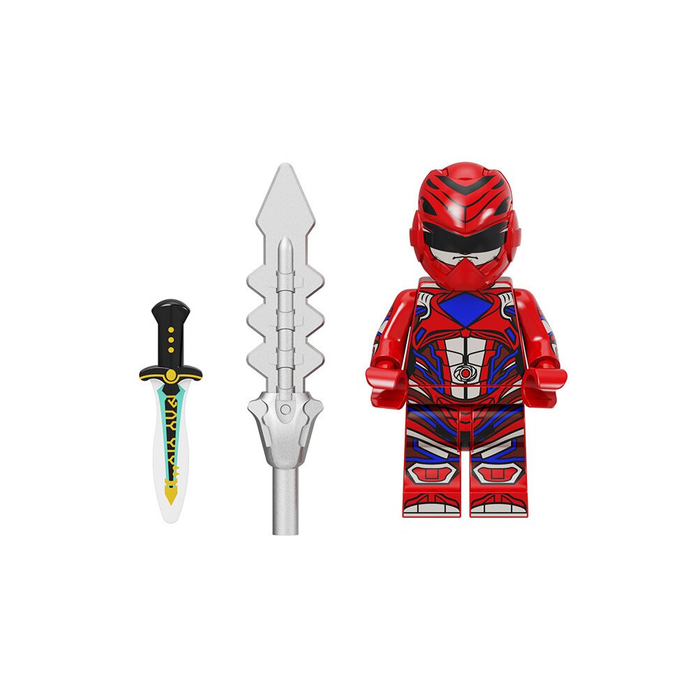 7Pcs Mighty Morphin Power Rangers Building Block Minifigures Toys Fit Lego