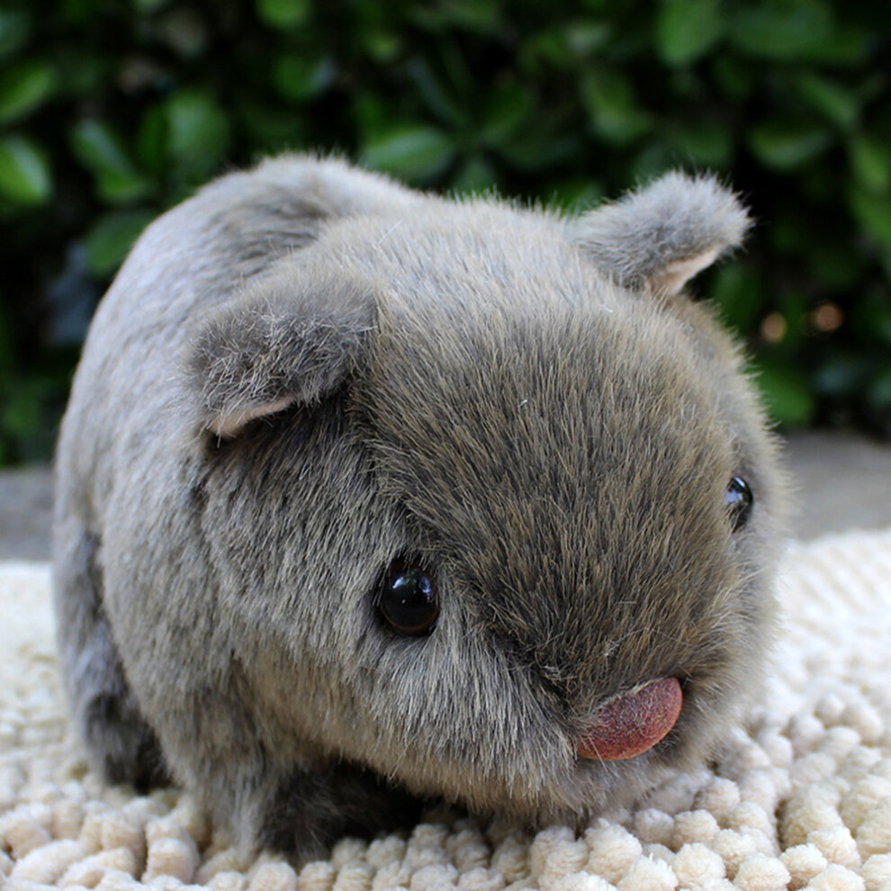 (Grey) 18cm Simulation Plush Hamster Animal Plush Stuffed Doll Toy Home Sofa Decor