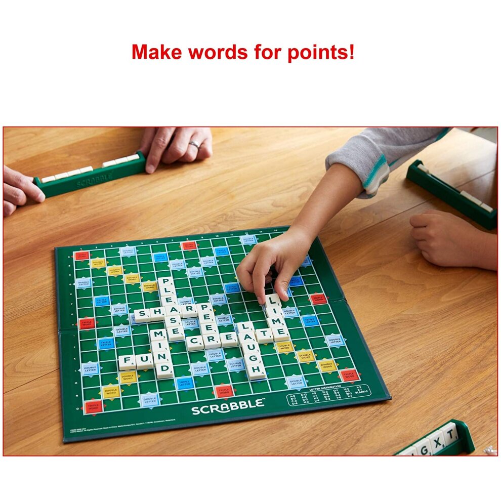Classic Scrabble Original Word-Forming Board Family Fun Game