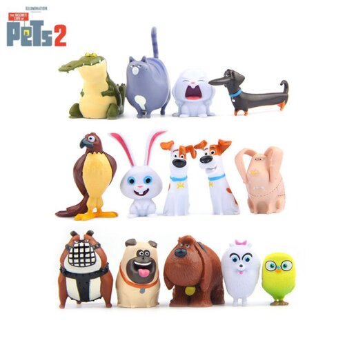 14PCS The Secret Life Of Pets Max Snowball Duke Chloe Gidget Action Figure Toys