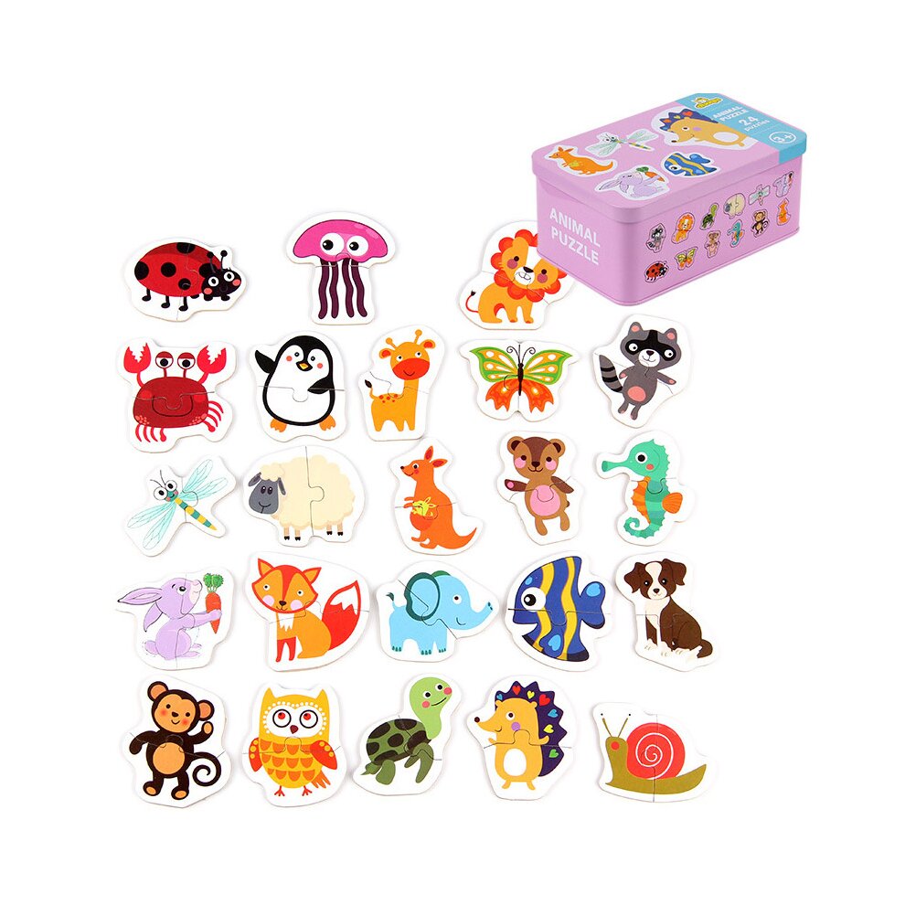 (Animal Cartoon Puzzle) Baby Early Education Educational Cartoon Jigsaw