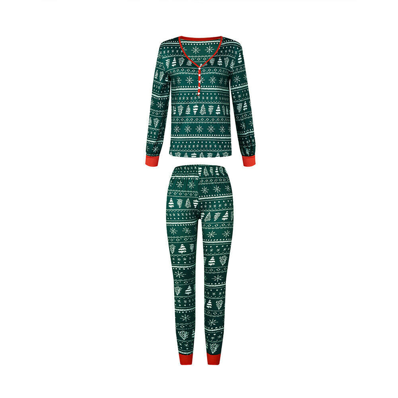 (Baby 3M) 2023 New Christmas Mom Daughter Dad Son Matching Outfit Santa Tree Print Pajamas Set Casual Loose Sleepwear Xmas Family Look Pjs