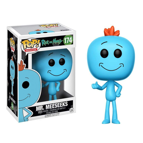 Animation Rick and Morty Mr Meeseeks Vinyl Figure Funko Pop  Action Figure Collectible Cartoon Model Decoration Anime Toy Figures Xmas Gifts