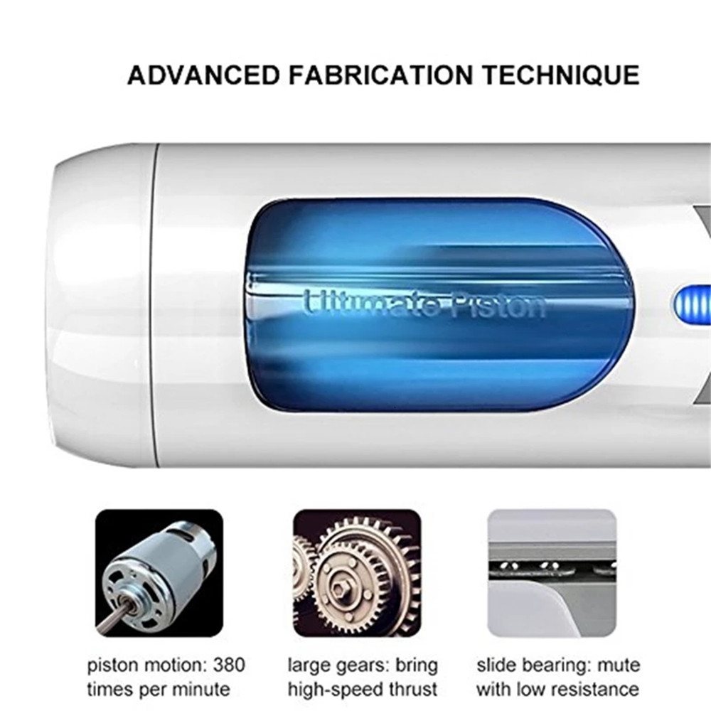 Automatic Sex Toys Men Vibrators Stimulator HandsFree Vagina Pussy Male Masturbators Stroker Male Sex Cup Thrusting G-Spot Machine with 4D Internal Structure 5 Speeds 10 Frequencies and Suction Base