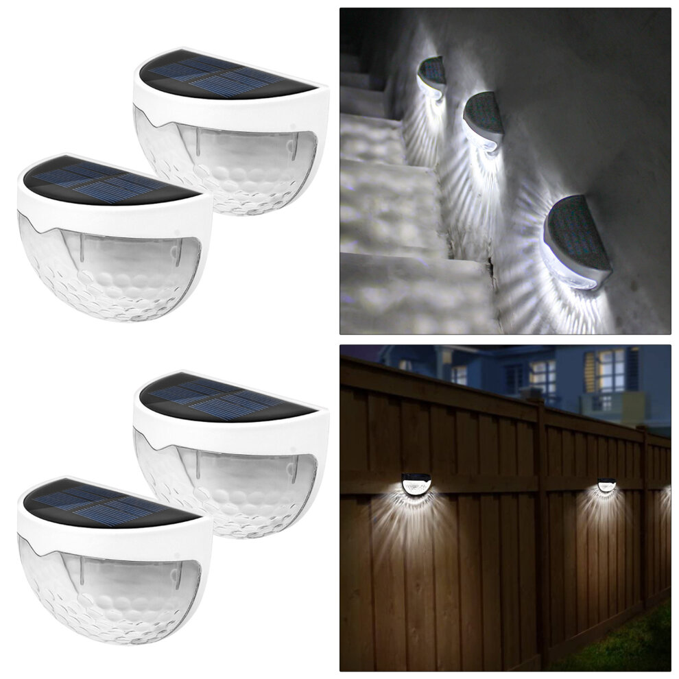 LED Solar Powered Fence Wall Lights Garden Step Path Decking Out Lamp