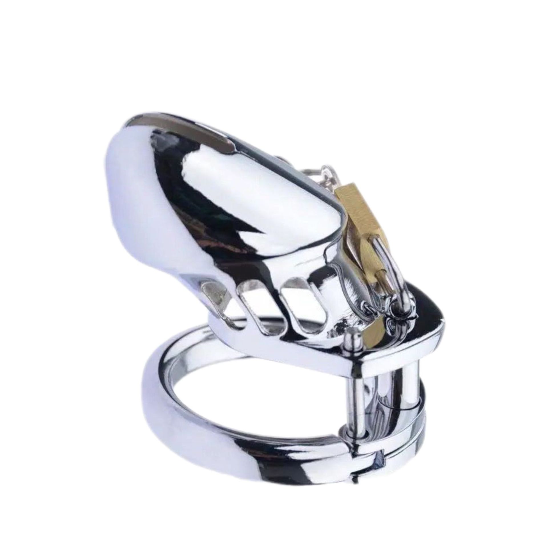 (40mm) Sex Toys Male Cage Chastity Device Birdcage Chastity Lock to Prevent Erection Bondage Breathable Adult Steel BDSM Toys Safe Care Equipment Supplies for Adult Game