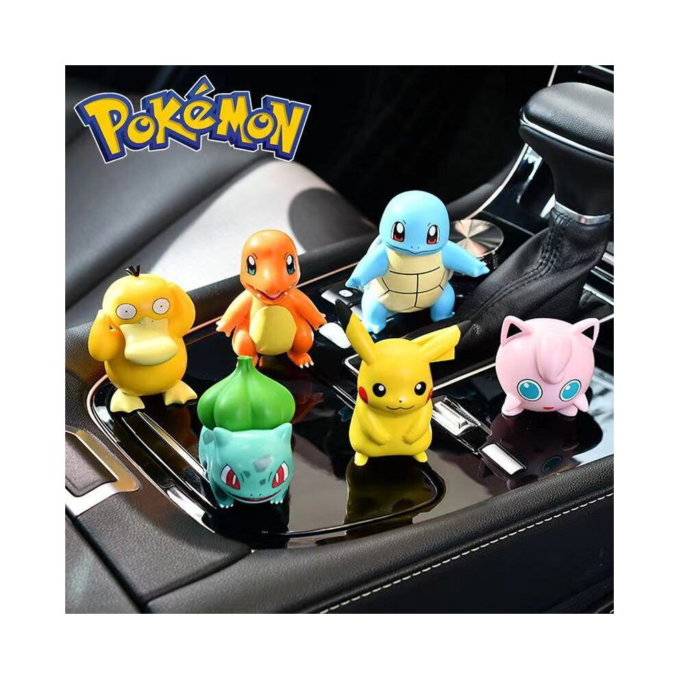 6pcs Pokemon Pikachu Figures Toys Display Cake Toppers Kids Party