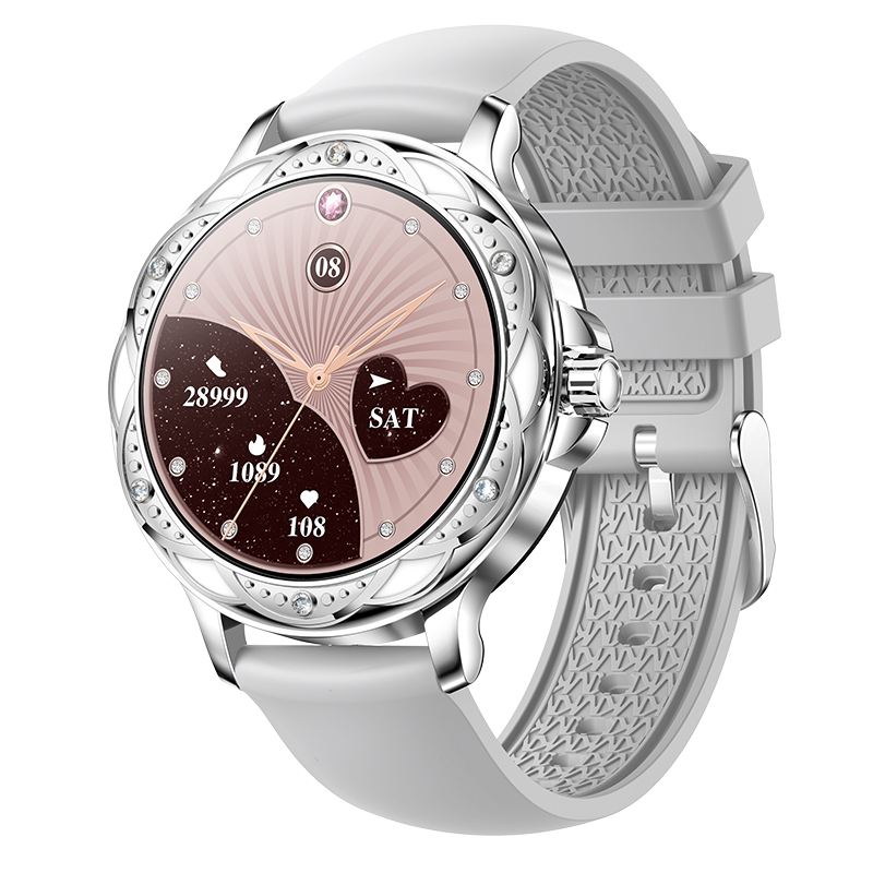 (Pink) Smart Watch Fitness Tracker Blood Pressure Heart Rate Women Sport Watches Oxygen Ladies Wristwatch For Android iOS