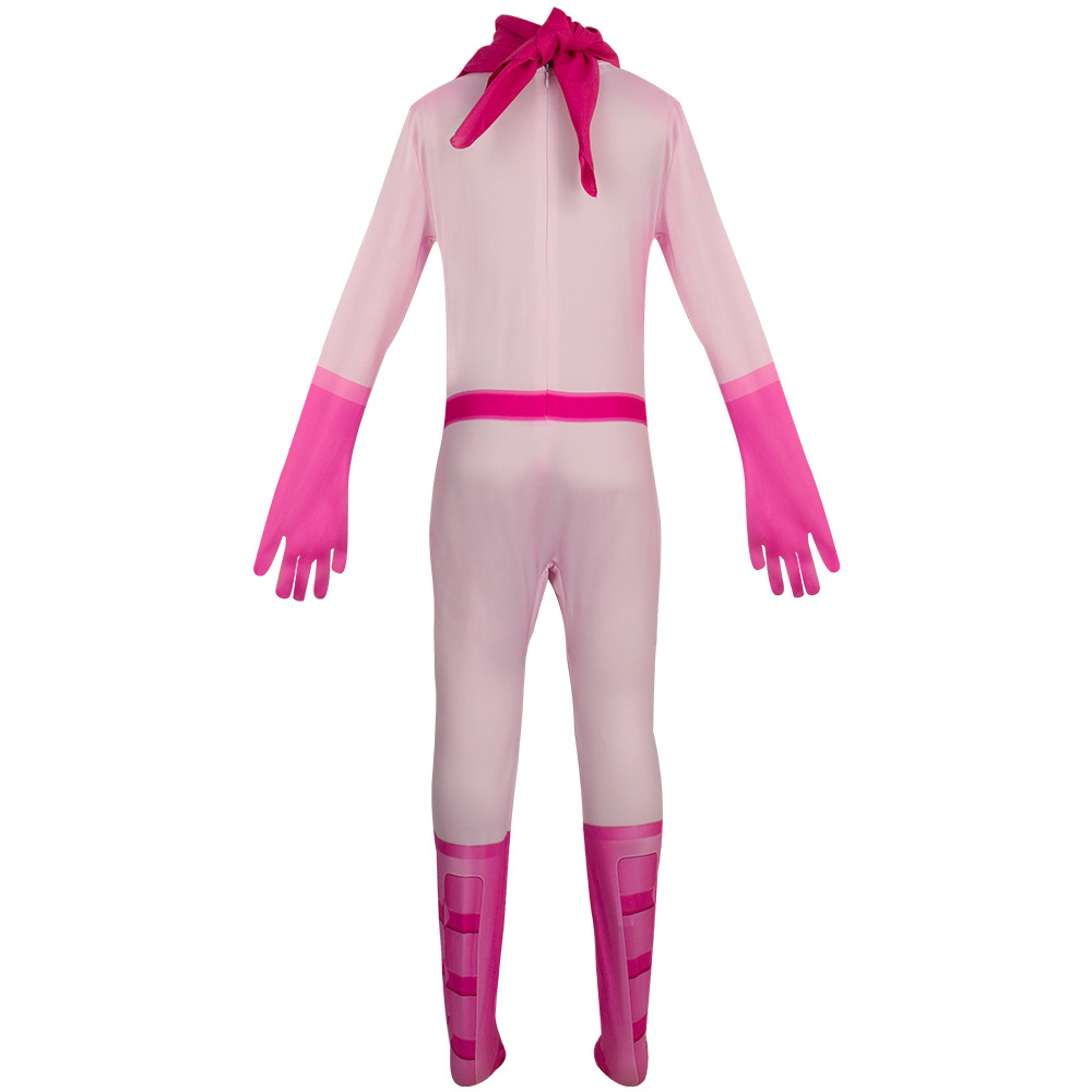 (110cm) Princess Peach Costume for Kids New Super Brothers Princess Peach Cosplay Combat Jumpsuit for Halloween Cosplay