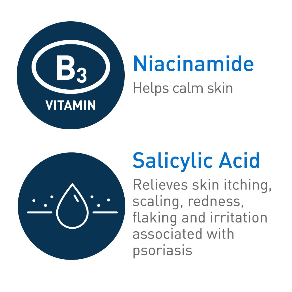 CeraVe Psoriasis Cleanser Treatment with Salicylic Acid for Dry Skin Itch Relief and Latic Acid for Exfoliation 237ml
