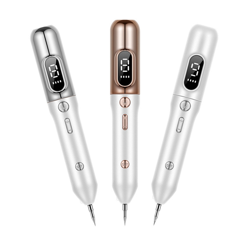 (White) Electric Laser Plasma Pen Mole Removal Dark Spot Remover Skin Wart Tag Remover Multi Speed Level Adjustable Skin Care Home Use USB Charging.