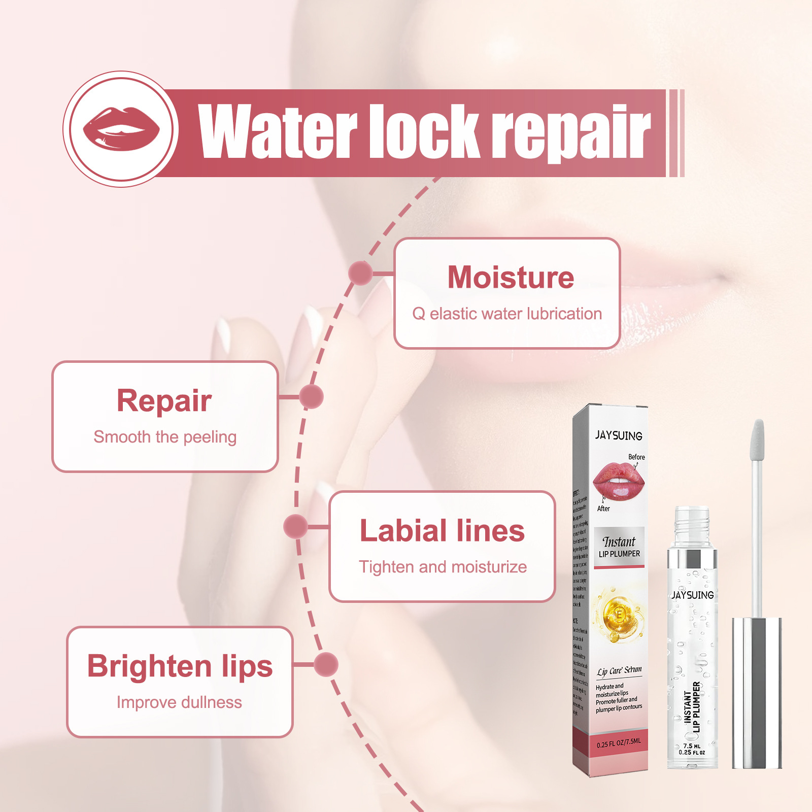 Instant Lip Plumper Oil Moisturizing Lip Gloss Lip Care Serum Anti-dry Anti Cracked Fade Lip Wrinkles Hydrating Plumping