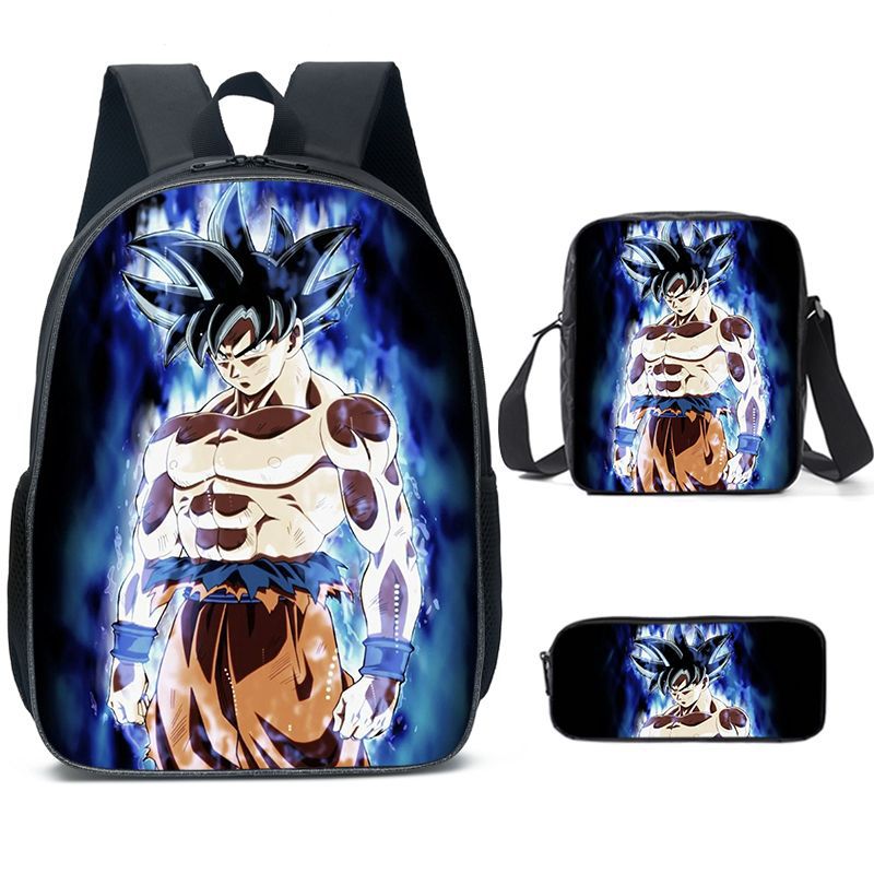 Dragon Ball  3D Printed Travel Backpacks  3Pcs for Kids Pencil case Shoulder Bags Book Bag Suitable for Teenagers and Students