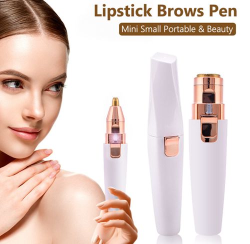 USB Rechargeable Eyebrow Trimmer & Hair Remover 2 in1 Grooming Tool for Women