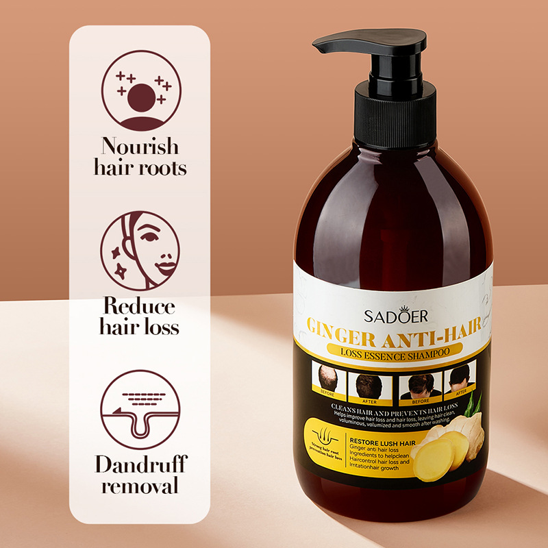 Anti Hair Loss Essence Shampoo Restore Healthy Hair Repair Damage Nourish Roots Dandruff Removal Deep Nourishing Ginger Hair Care Essence 500ml