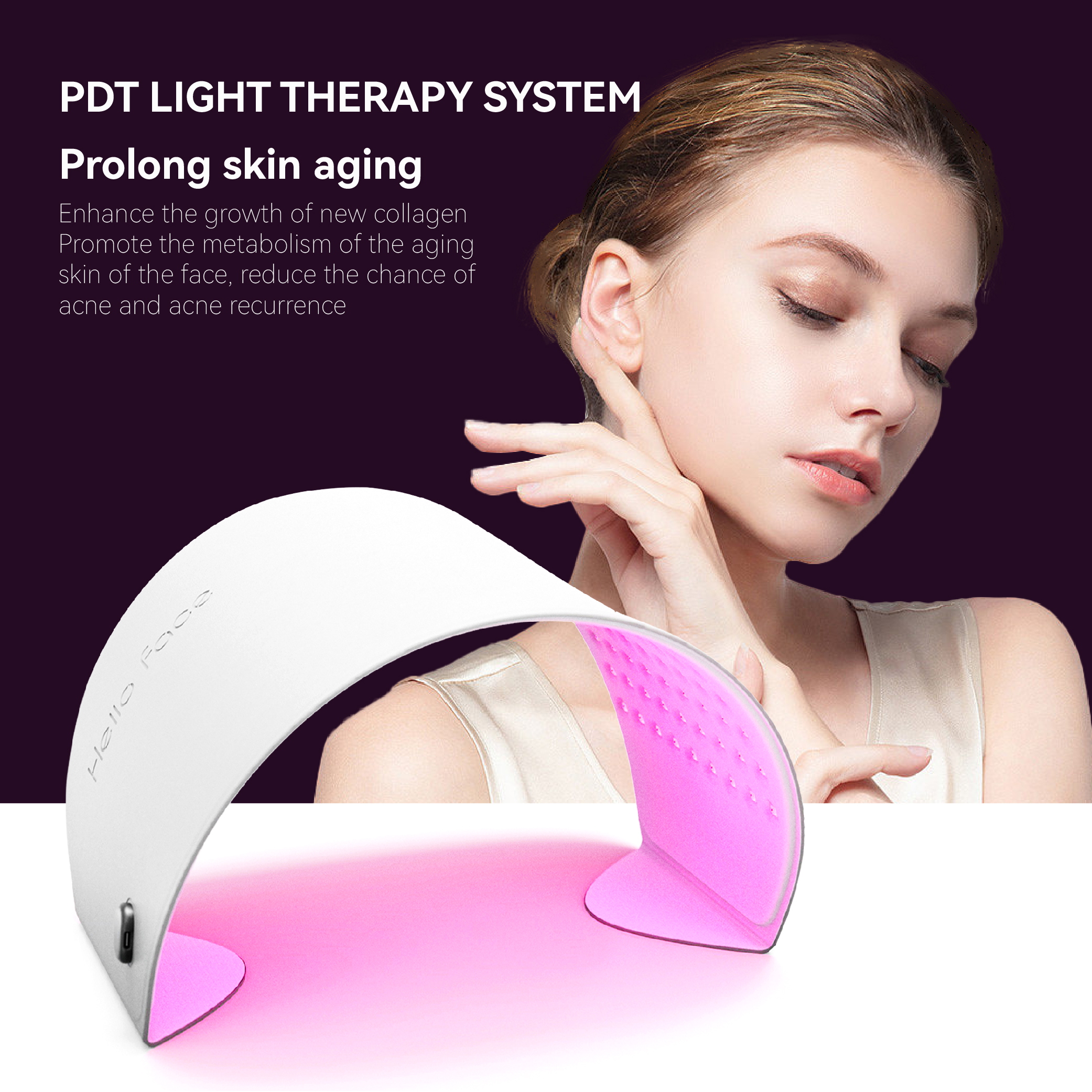 Hello Face Light Therapy Mask PDT LED Photon Heating Therapy Face Body Mask Machine Red Light and infrared Therapy Panel Skin Rejuvenation Device