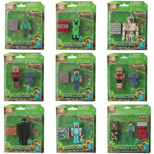 (Zombie) Minecraft Action Figure Set Kit Model My World Game Characters Action Figures Hero Boy Girl Toys