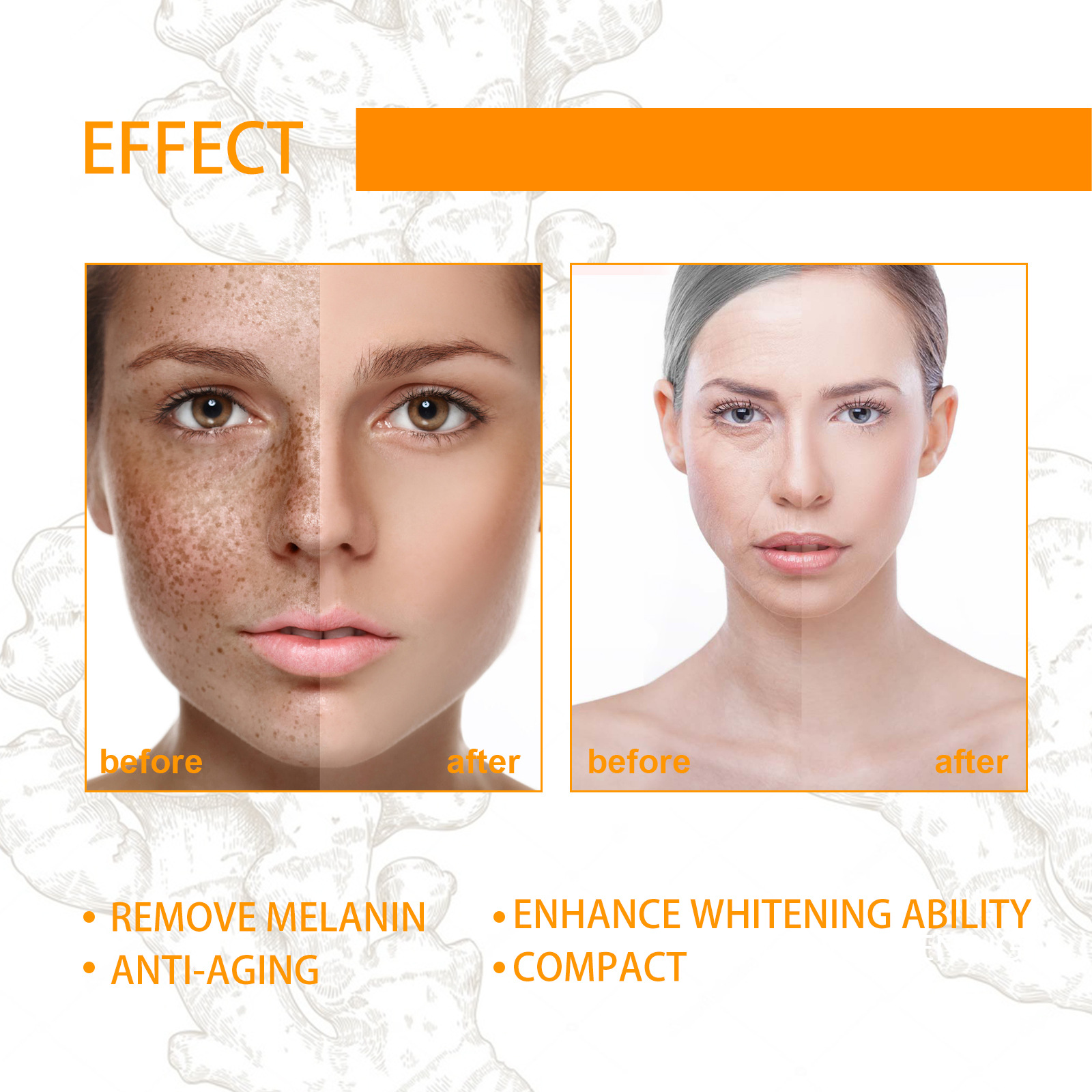 West&Month Turmeric Oil Face Serum Anti-aging Lighten Spots Face Care Essence