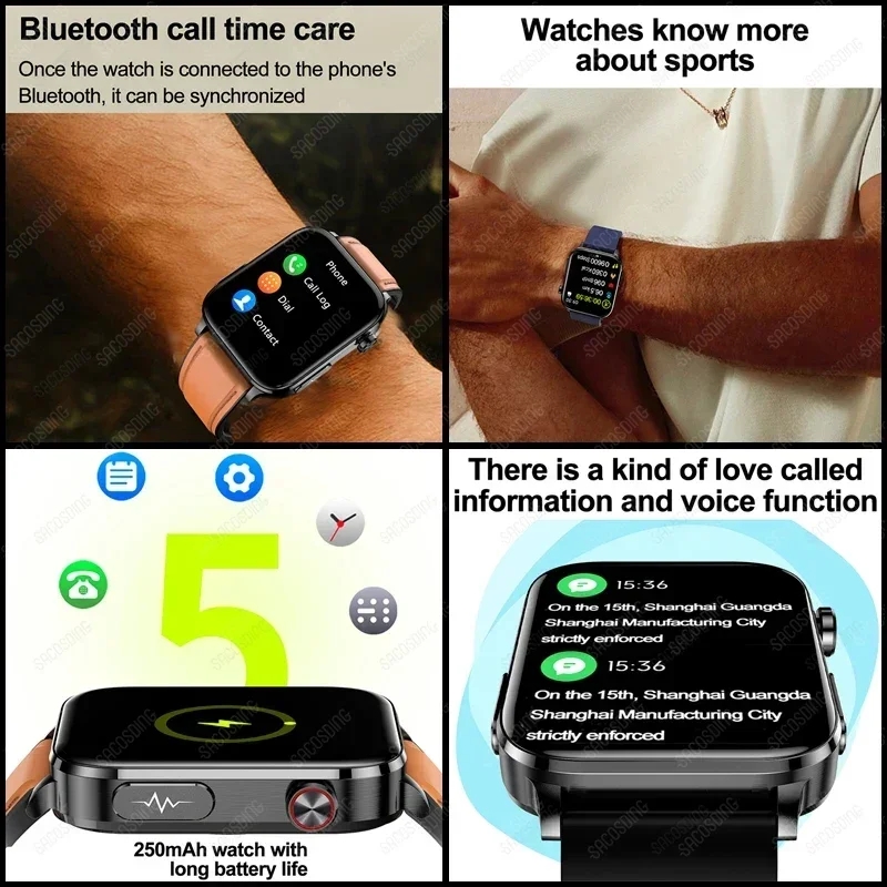 ECG+PPG Blood Lipids Uric Acid Blood Glucose Smart Watch