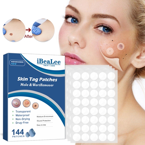 Skin Tag Patches Mole Wart Remover Skin Care Removal 144pcs Patches Kit Fast and Easy Operate Skin Home Removal Tool Face and Neck Repair Daily Care