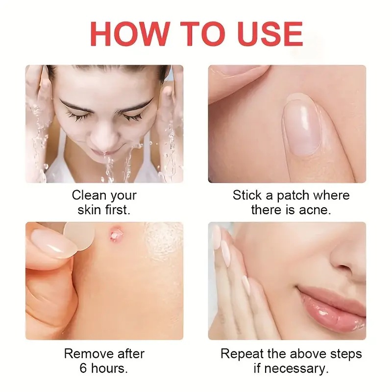 Hydrocolloid Acne Patches Cover Zits Blemishes Anti Pimple Invisible Healing Spot Stickers Waterproof Breathable Patches Women Men Face Skin Care