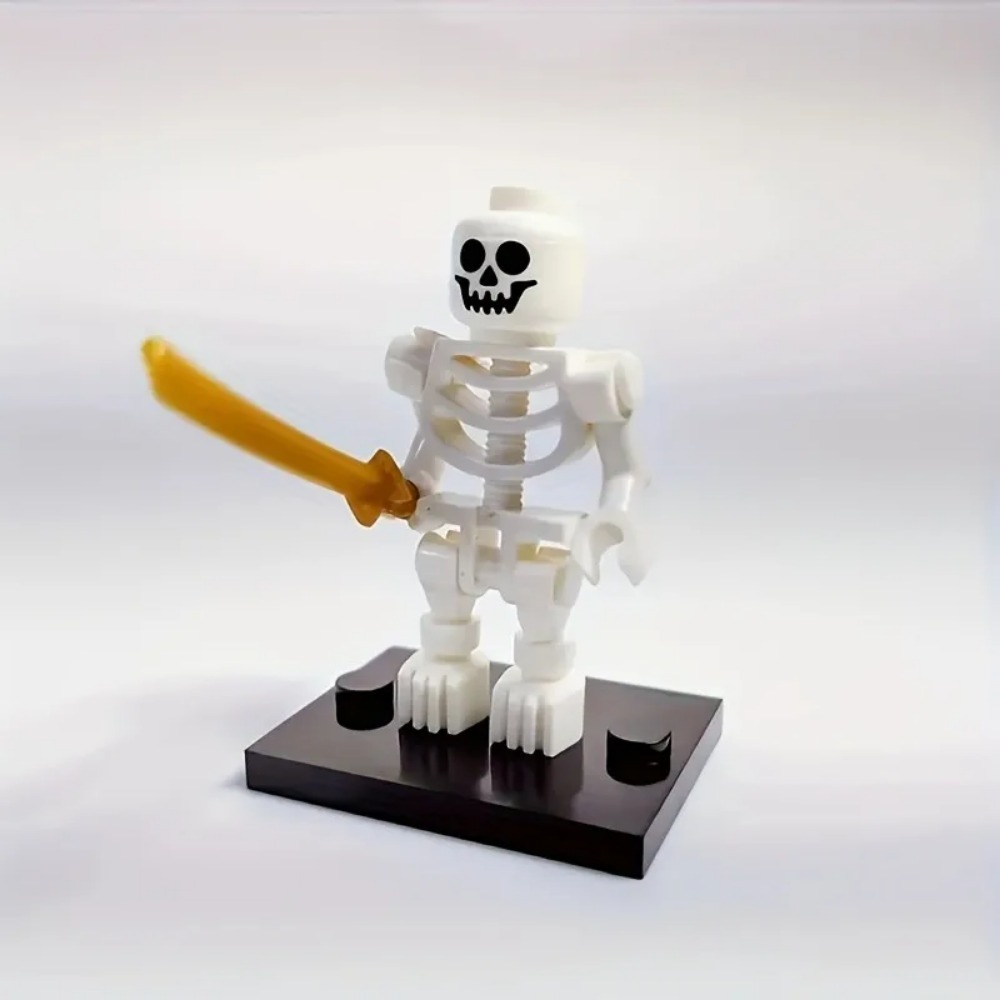 (Black) Skeleton Soldiers Building Blocks People Halloween Figures Mini Building Blocks Ninja Bone People Army Skeleton Corps