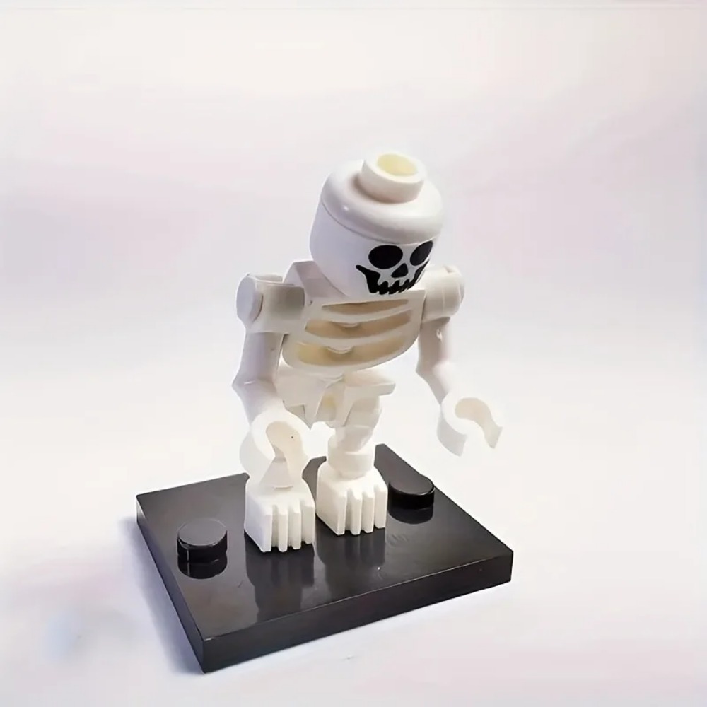(Black) Skeleton Soldiers Building Blocks People Halloween Figures Mini Building Blocks Ninja Bone People Army Skeleton Corps