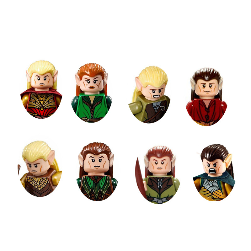 (8 PCS E) Military Building Blocks Solider Figures Movie Science Fiction Series Weapons Shield Knight Toys Gifts Medieval Mini Bricks