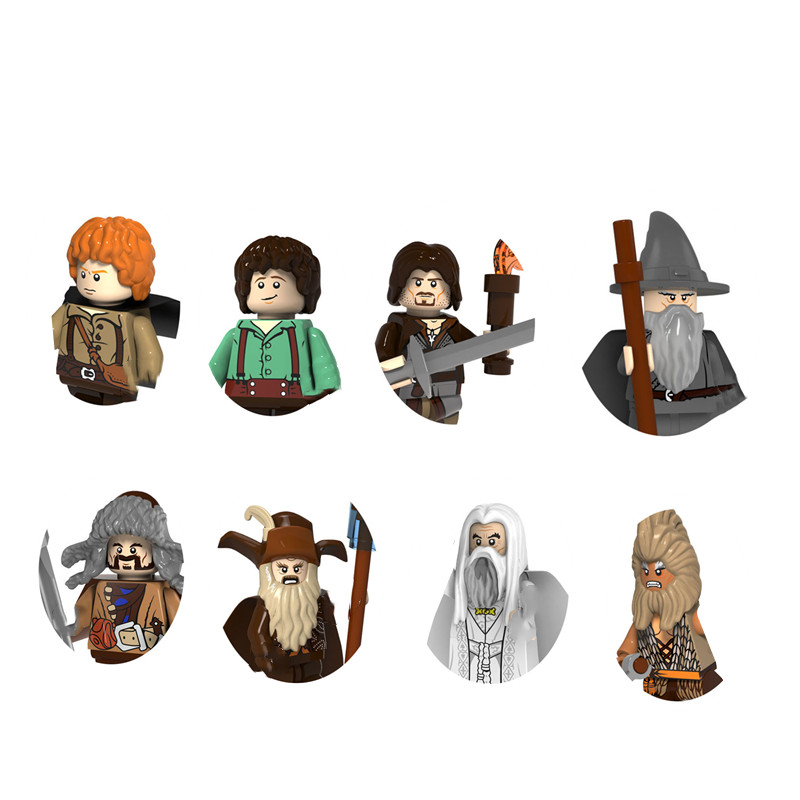 (8 PCS E) Military Building Blocks Solider Figures Movie Science Fiction Series Weapons Shield Knight Toys Gifts Medieval Mini Bricks